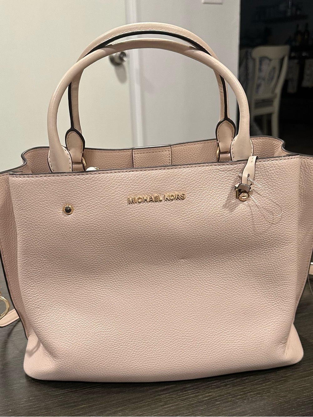 MICHAEL KORS Blush Pink Pebbled Leather Tote